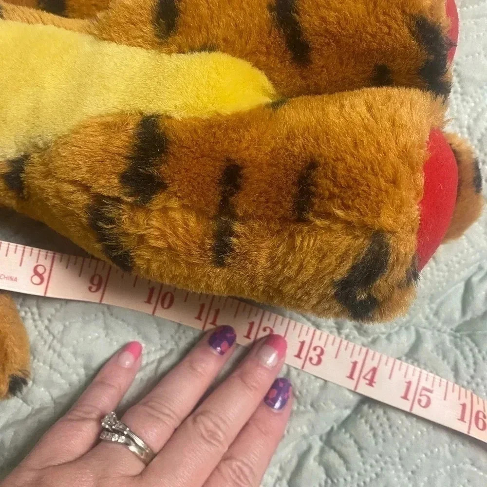 Vtg Sears 14" Tigger Red Nose Feet Standing Plush Toy Winnie Pooh Stuffed Animal - Picture 6 of 6